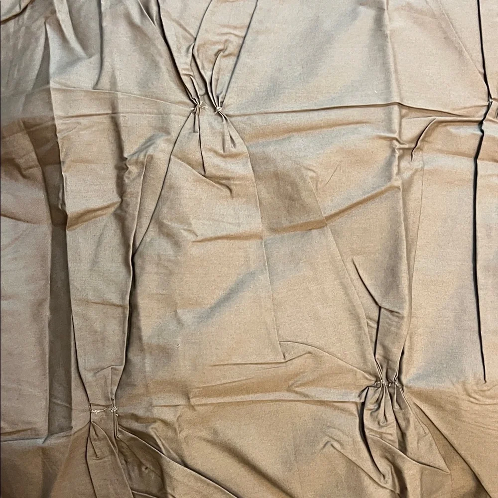 West Elm pintuck mushroom colored duvet and sham